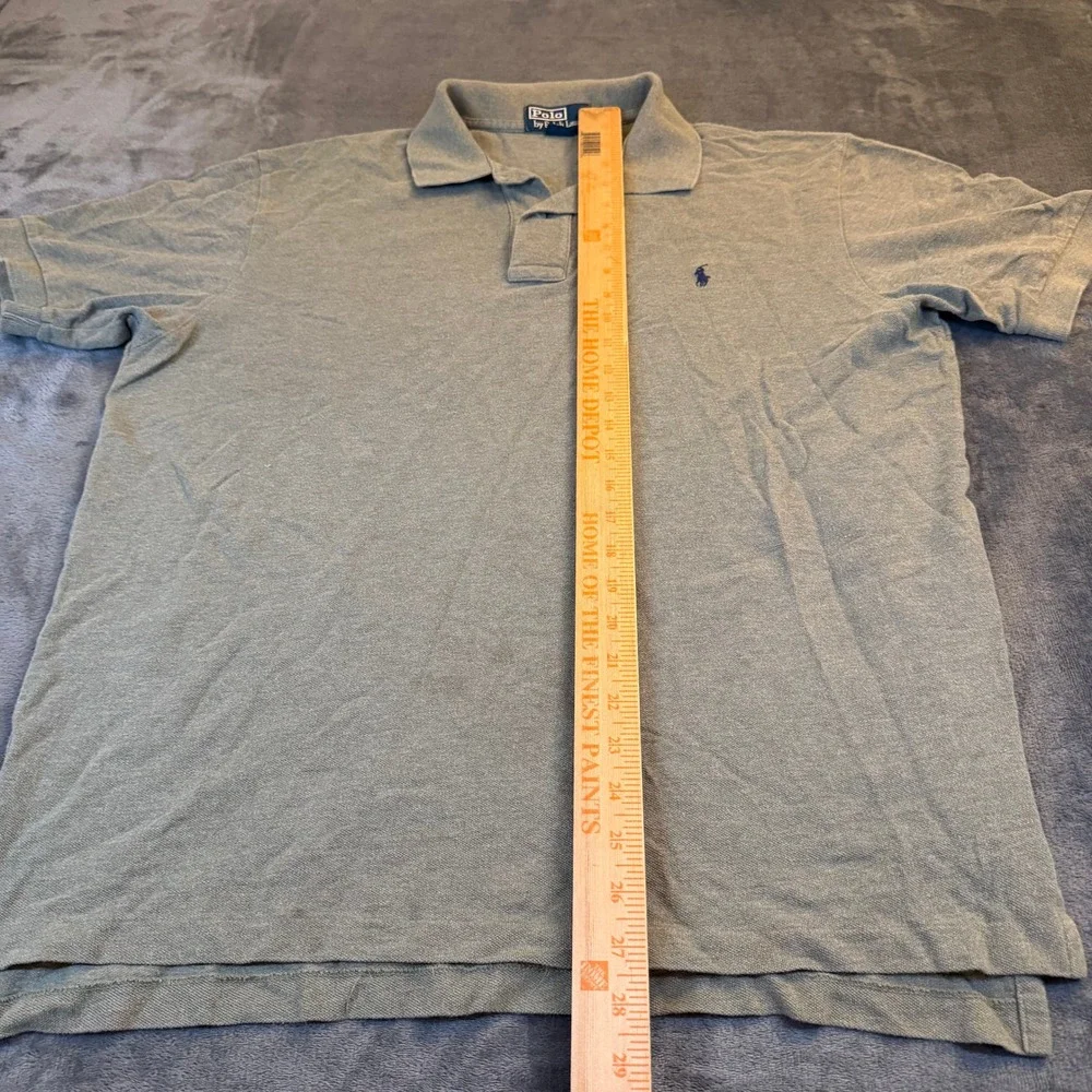 Polo Ralph Lauren Classic Fit Short‎ Sleeve Polo Shirt Gray Beige Mens Large